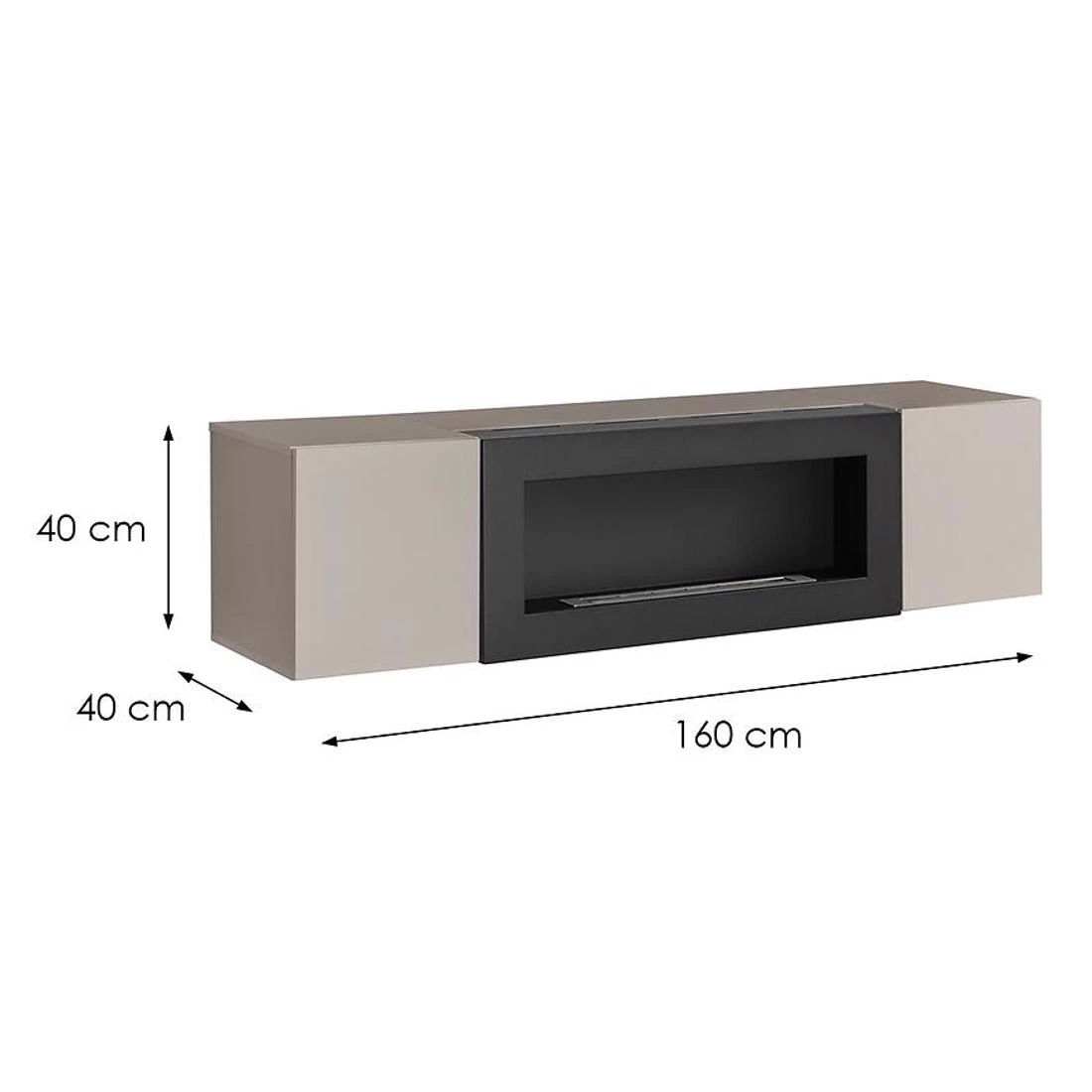 Fly komoda 160x40x40 siva