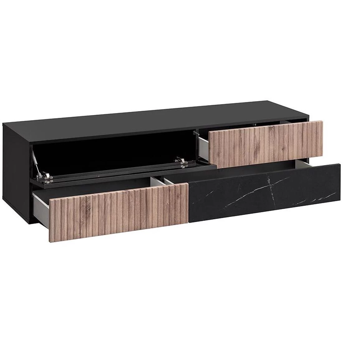 Cannes TV komode 160x45x42 crna/hrast