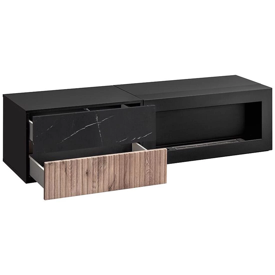 Cannes TV komode 160x45x42 crna/hrast