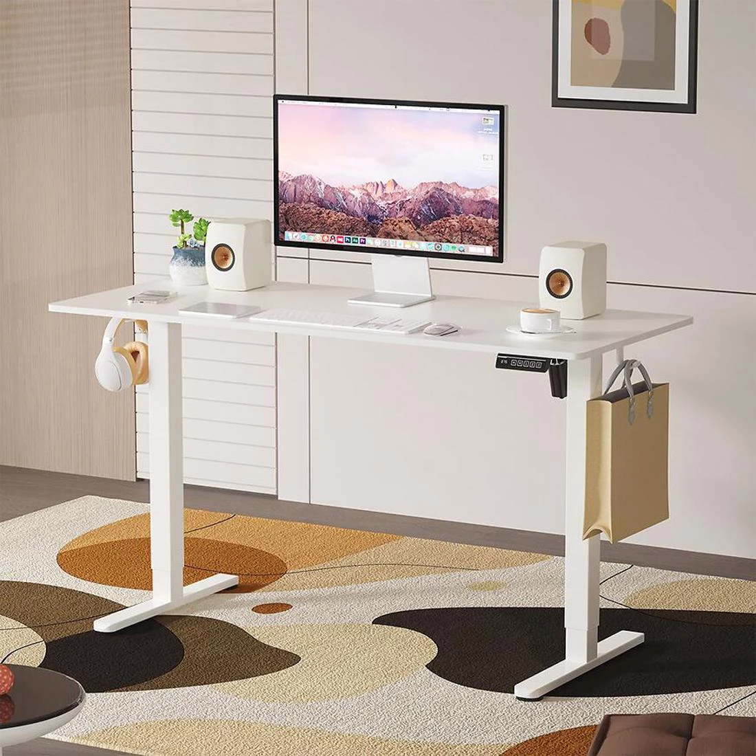 Lv1716 Control Lite 140 radni sto 140x60x72-118 cm bela