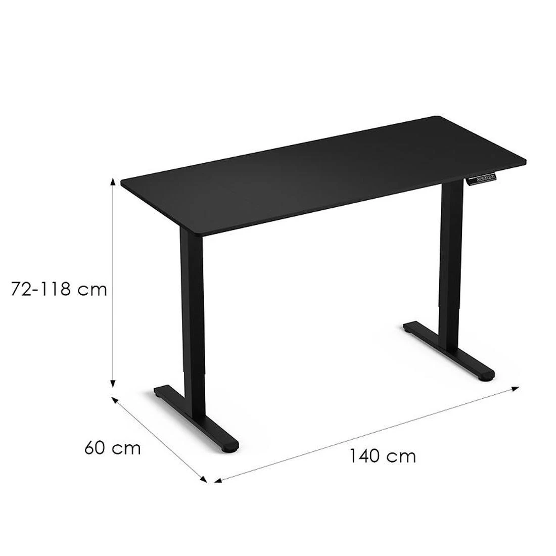 Lv1713 Control Lite 140 radni sto 140x60x72-118 cm crna