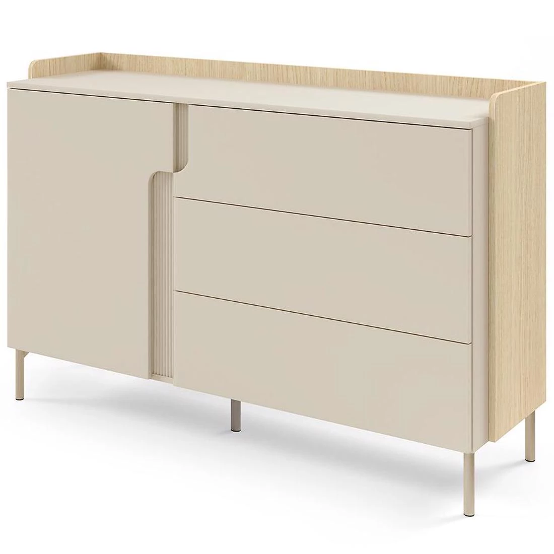 Positano komoda 143x42x95 hrast/makadamija