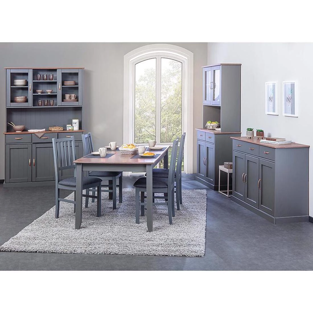 Luzerna set stolice 43x47x47/95 sive boje