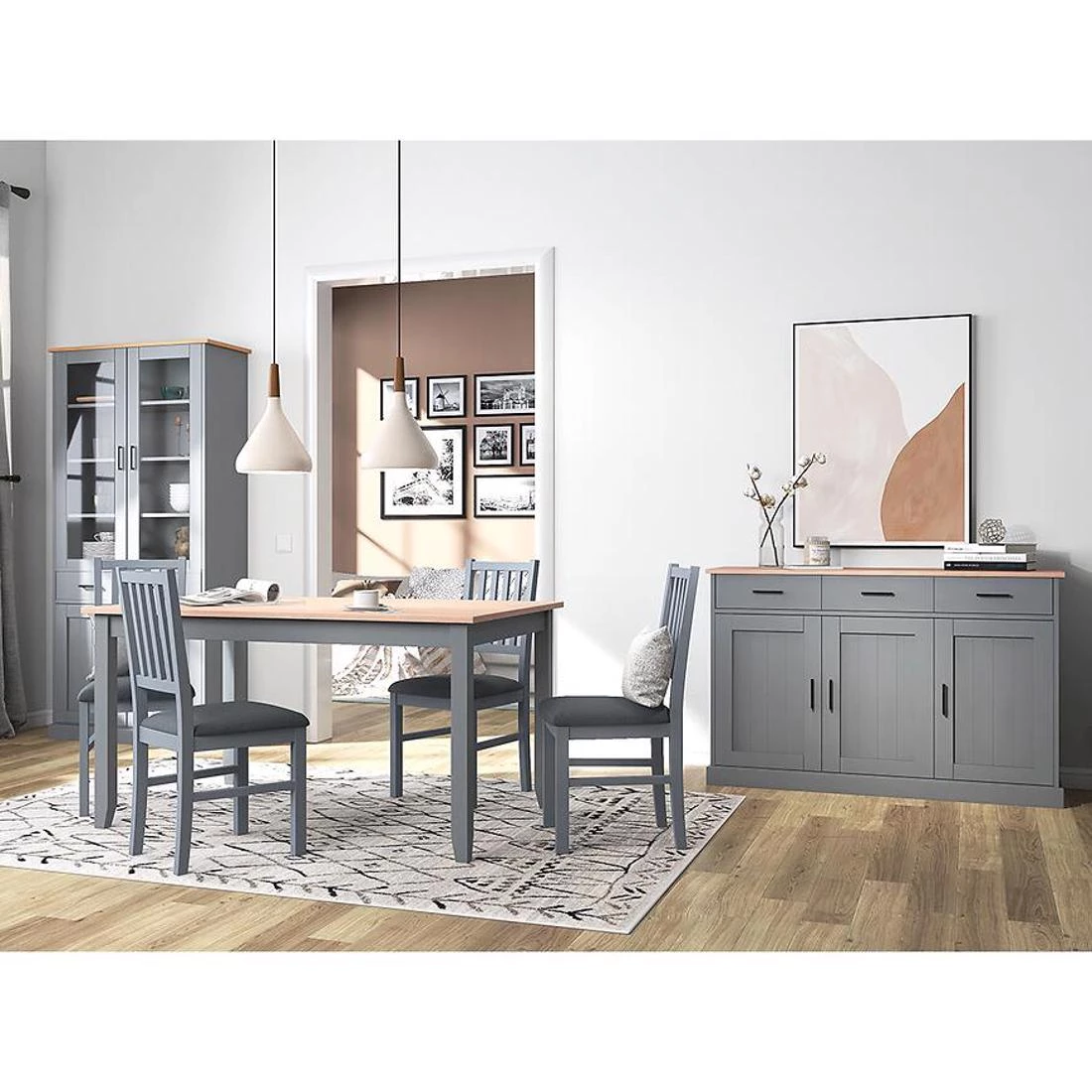 Luzerna set stolice 43x47x47/95 sive boje