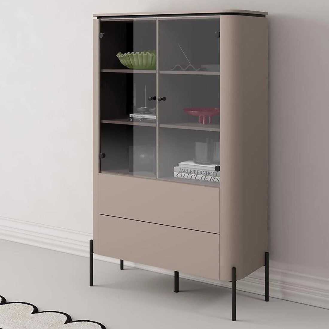 Bello vitrina 2V+2L. 98x38,5xX160 cm cappucino