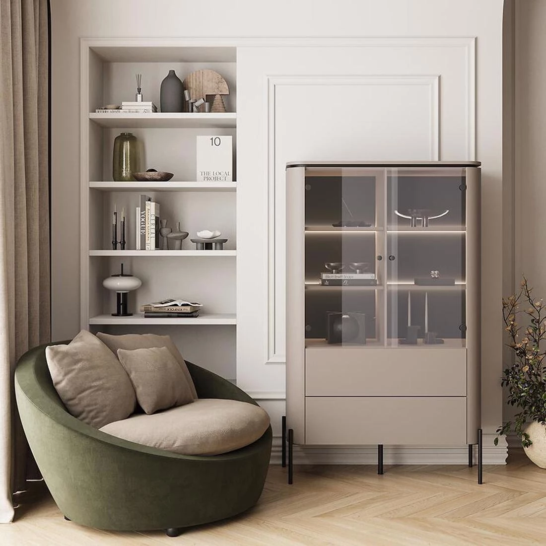 Bello vitrina 2V+2L. 98x38,5xX160 cm cappucino