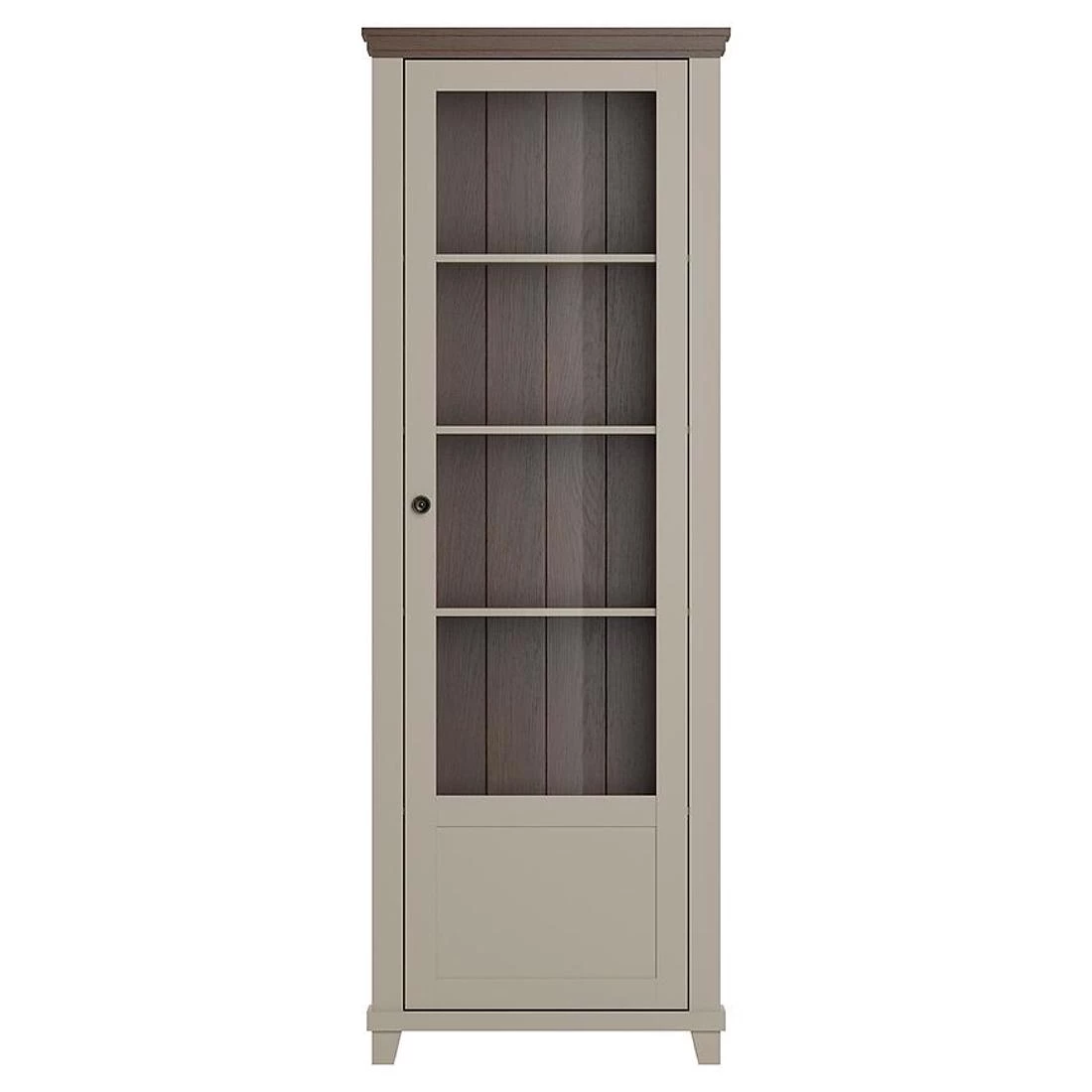 Evora vitrina 1V. 71,2x42x200 cm bež/hrast Dunin
