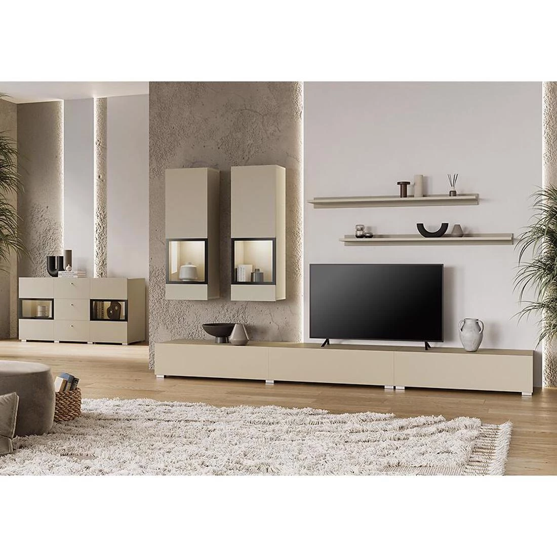 Baros regal 270x41x180 cm bež
