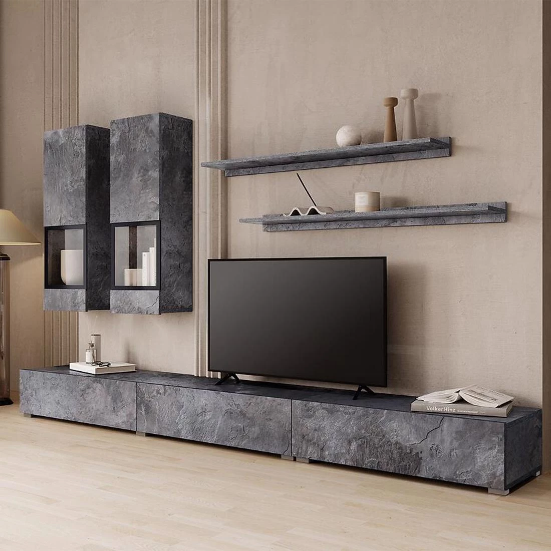 Baros regal 270x41x180 cm tamno sivi