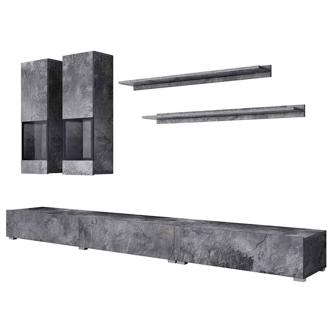 Baros regal 270x41x180 cm tamno sivi