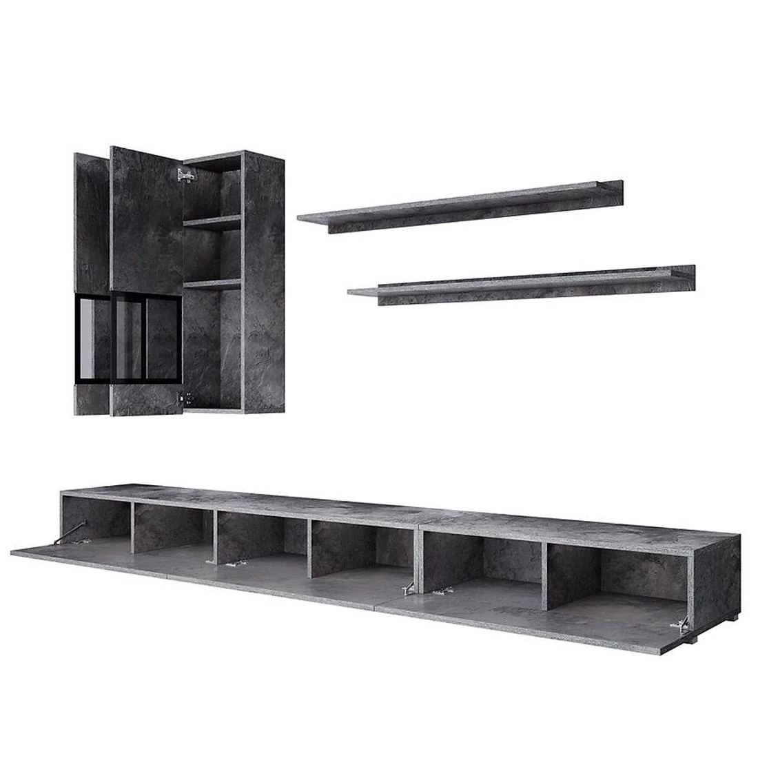 Baros regal 270x41x180 cm tamno sivi