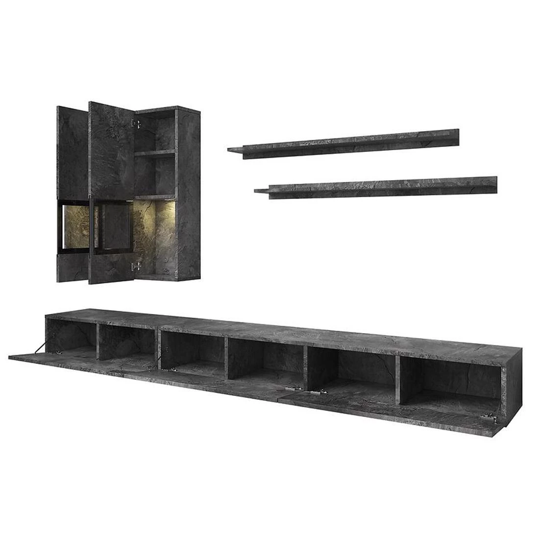 Baros regal 270x41x180 cm tamno sivi