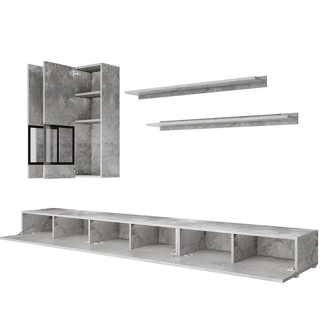 Baros regal 270x41x180 cm sivi