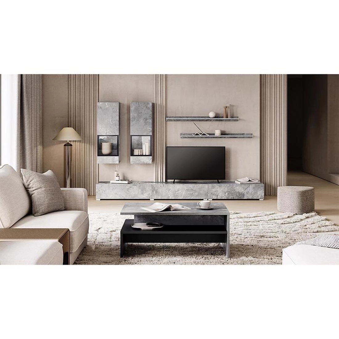Baros regal 270x41x180 cm sivi