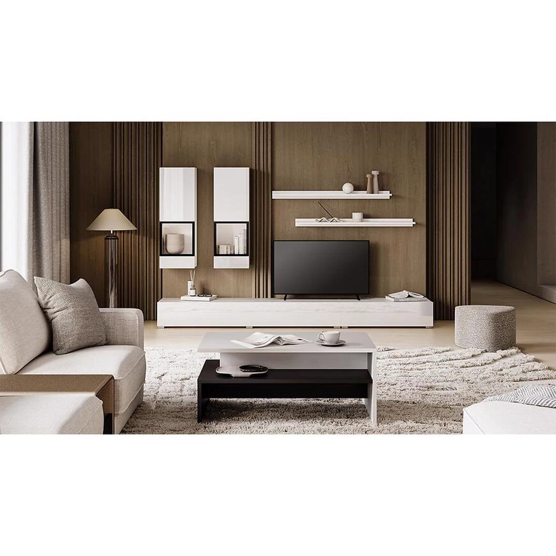 Baros regal 270x41x180 cm beli