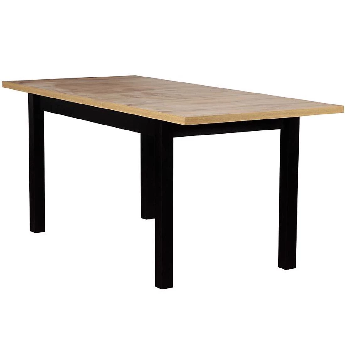 Alia set stol i stolice 1+6 140/180x80x40 cm hrast/crna