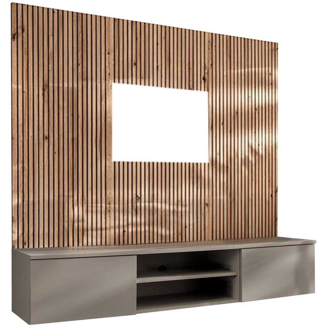 Xari regal 160x35x148 cm siva glina/hrast artisan