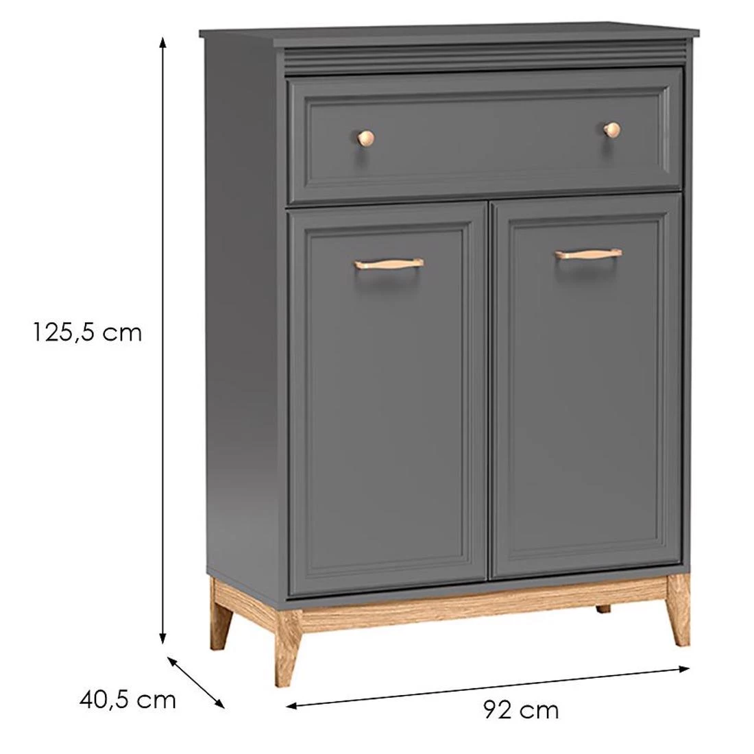 Terra komoda 92x40,5x125,5 siva