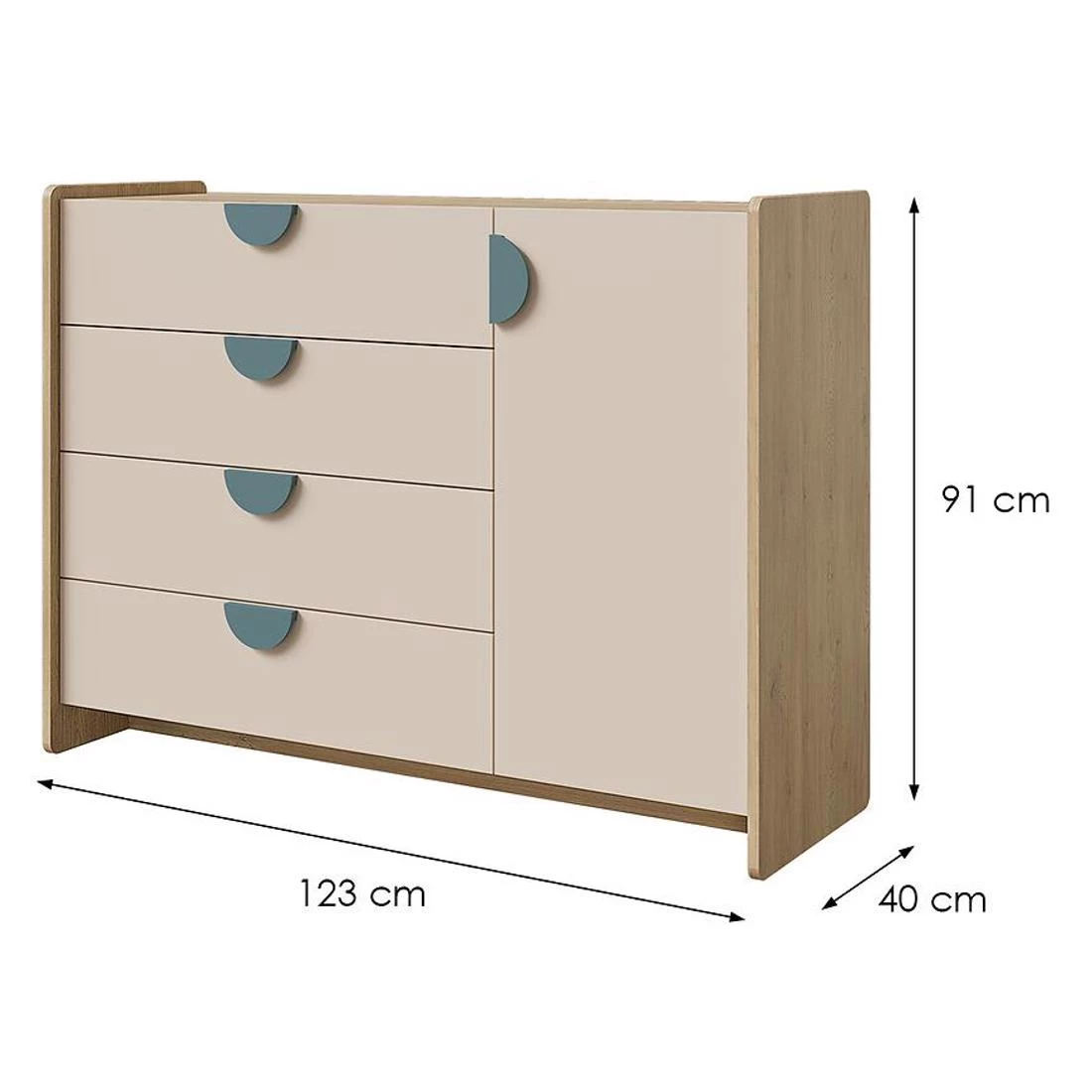 Lexi 9 komoda 123x40x91 cremona/macadamia/more