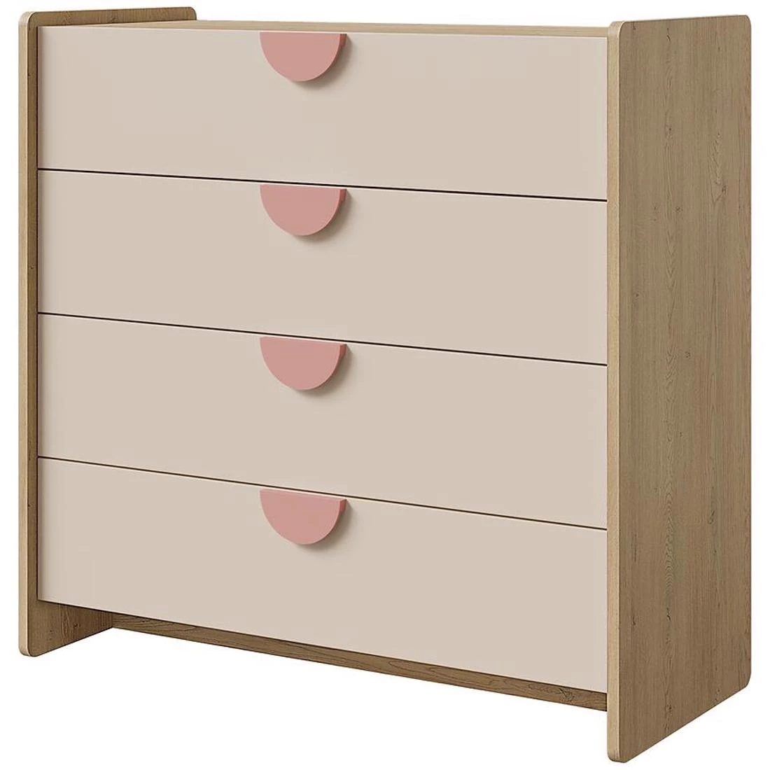 Lexi 10 komoda 93x40x91 cremona/macadamia/ružicasta