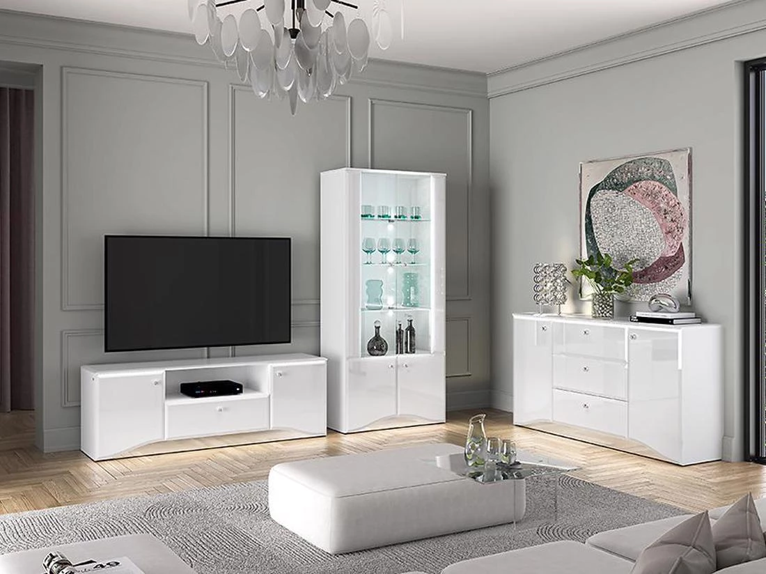 Glamour toaletni stolic 0501 100x41x79 cm bela