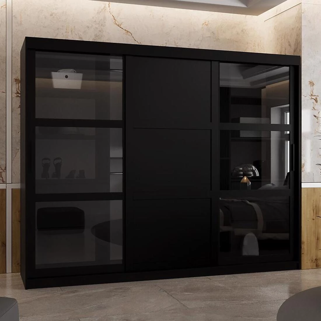 Dome III ormar 250x62x200 cm crna