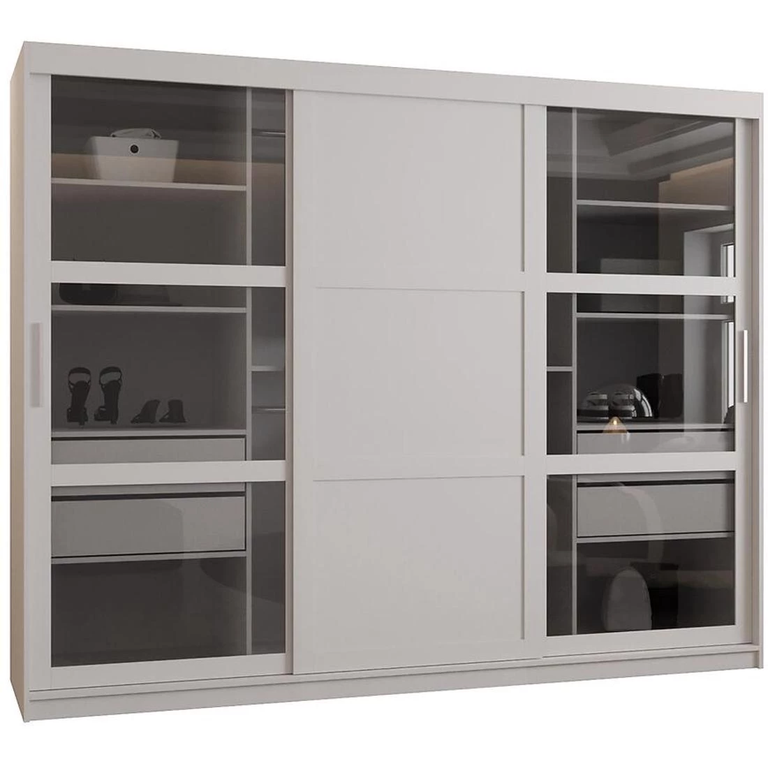 Dome III ormar 250x62x200 cm bela