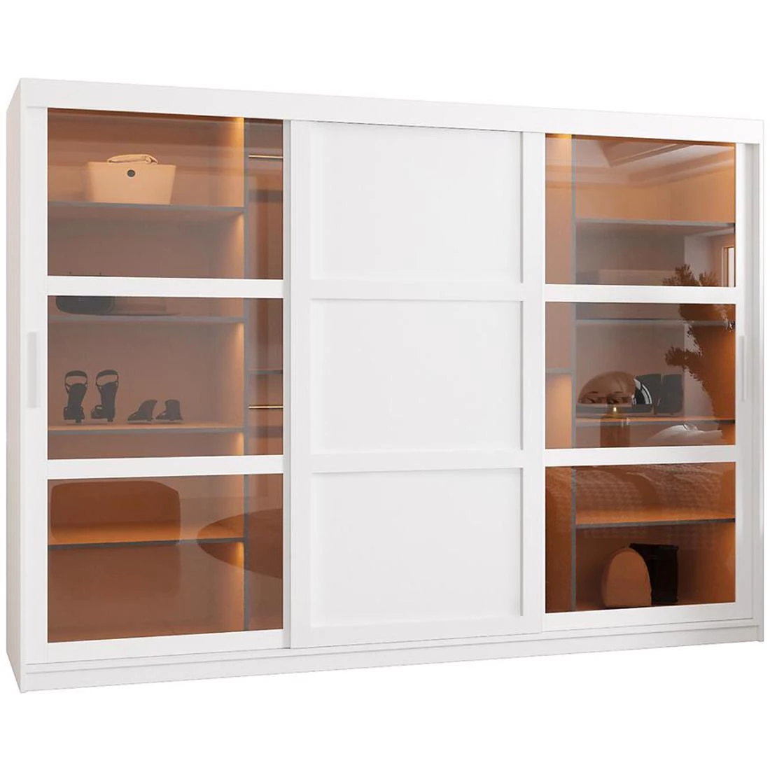 Dome III ormar 250x62x200 cm bela
