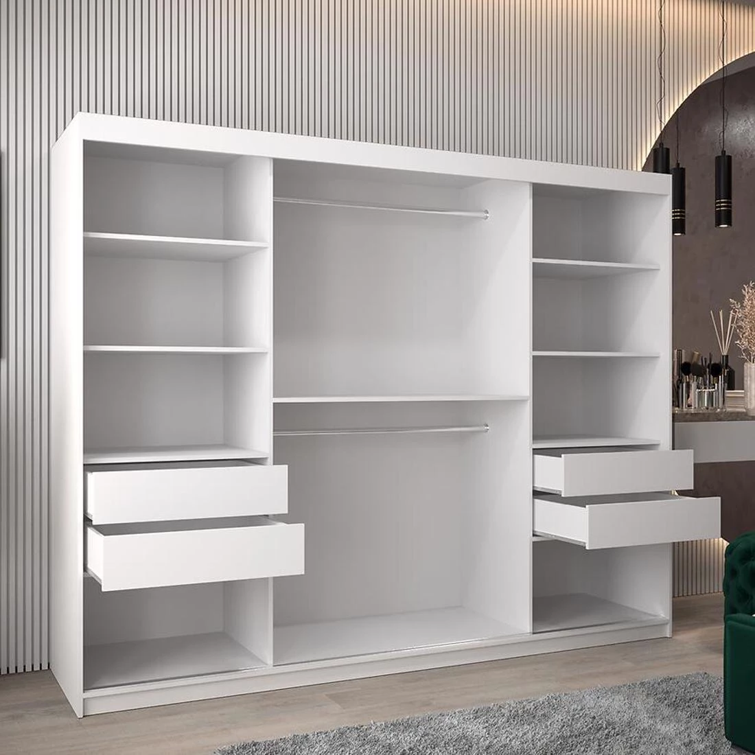 Dome III ormar 250x62x200 cm bela