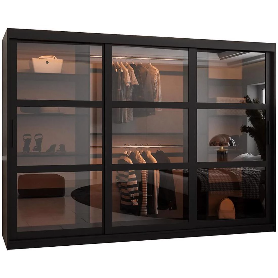 Dome ormar 250x62x200 cm crna