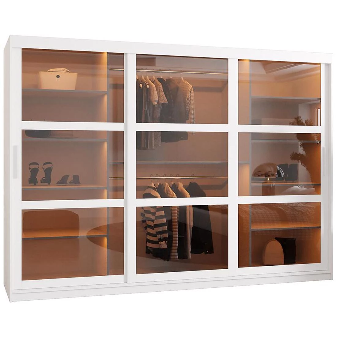 Dome ormar 250x62x200 cm bela