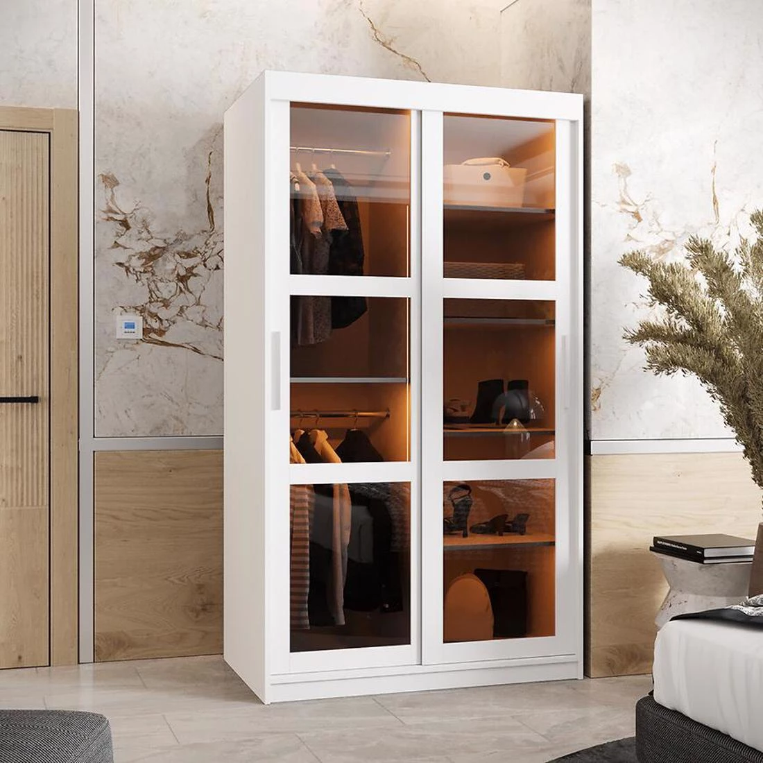 Dome ormar 100x62x200 cm bela