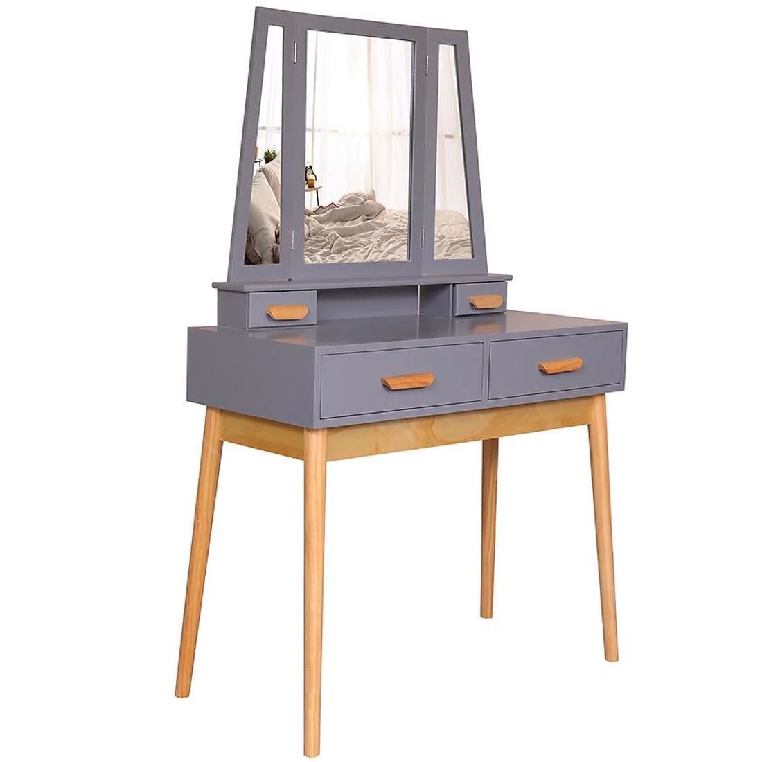 Sylvia 9513 toaletni stolic 90x40x144 cm siva