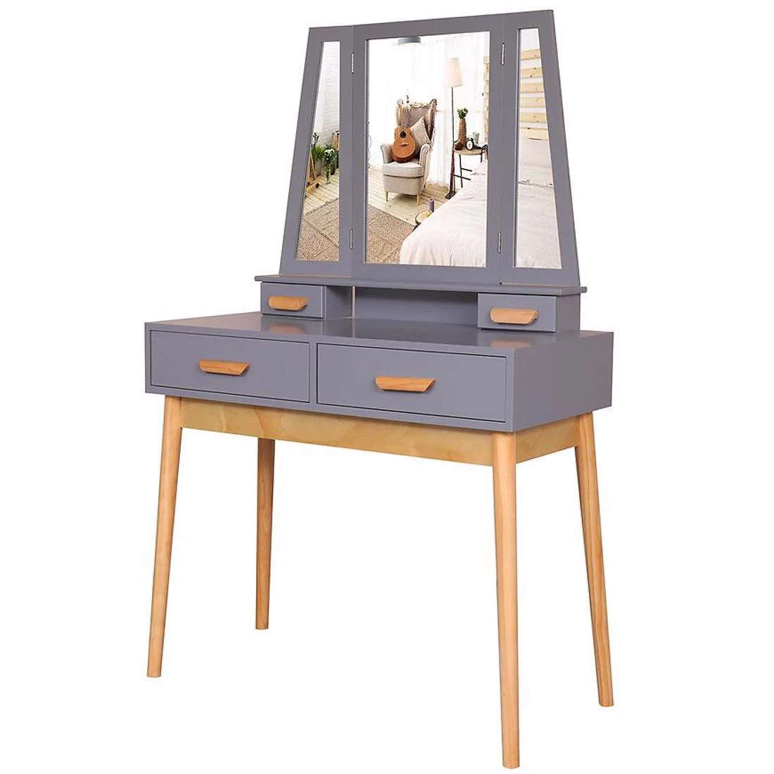 Sylvia 9513 toaletni stolic 90x40x144 cm siva