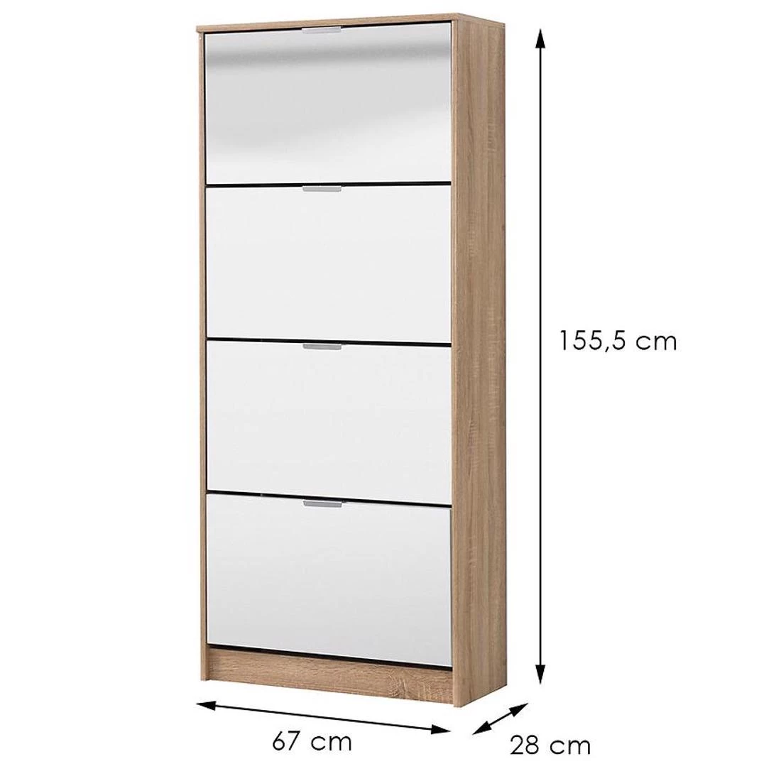 Hugo ormaric za cipele 67x28x155.5 cm sonoma hrast