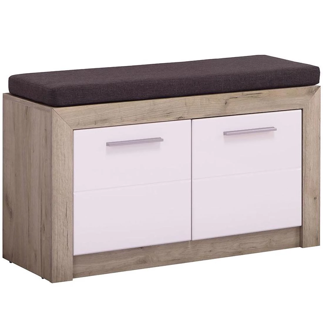Astor klupa 93x55.5x35 cm hrast/beli sjaj