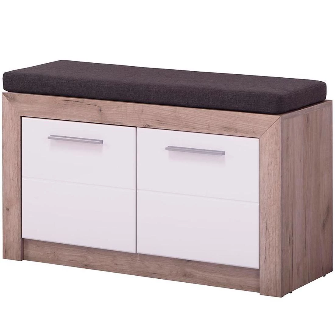 Astor klupa 93x55.5x35 cm hrast/beli sjaj