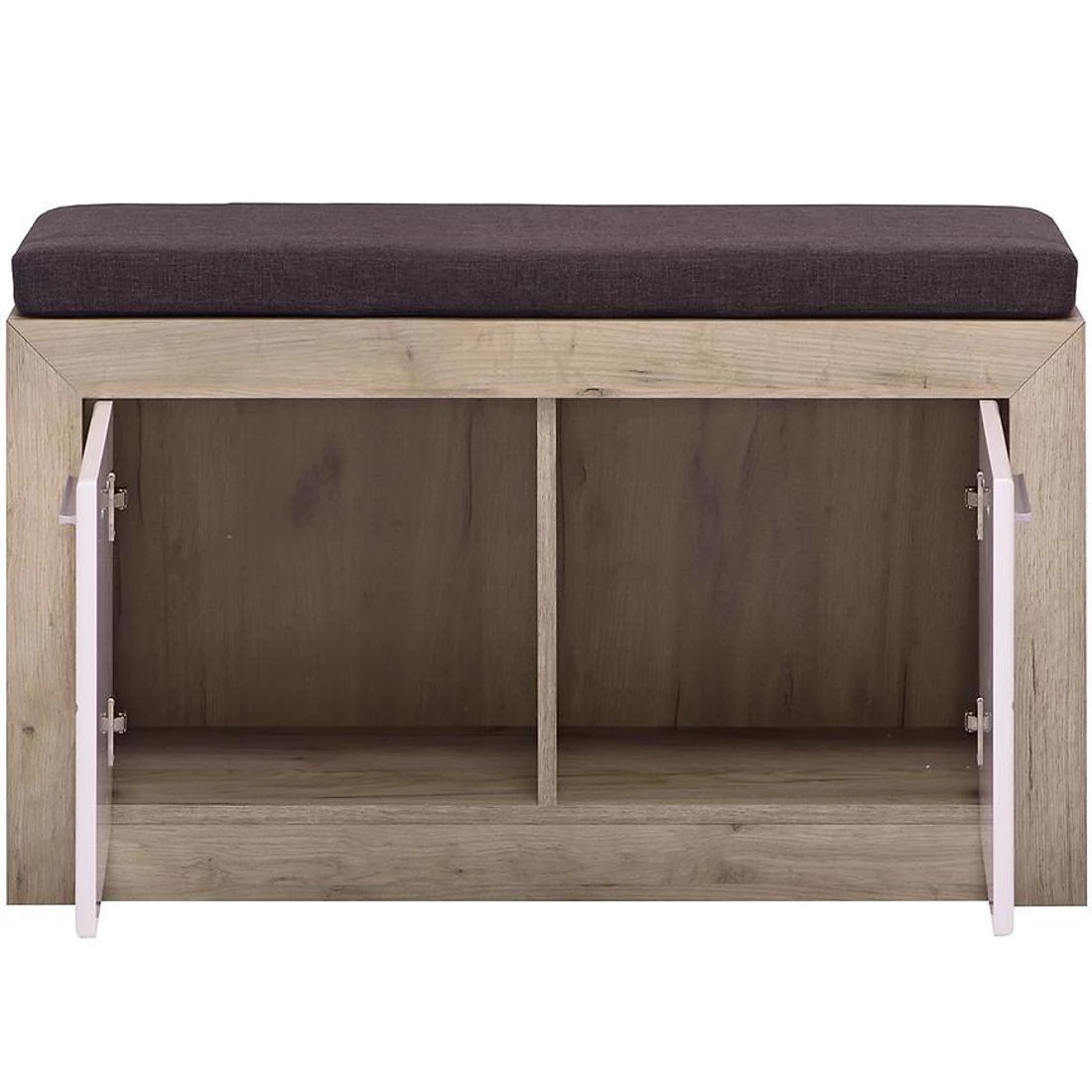 Astor klupa 93x55.5x35 cm hrast/beli sjaj