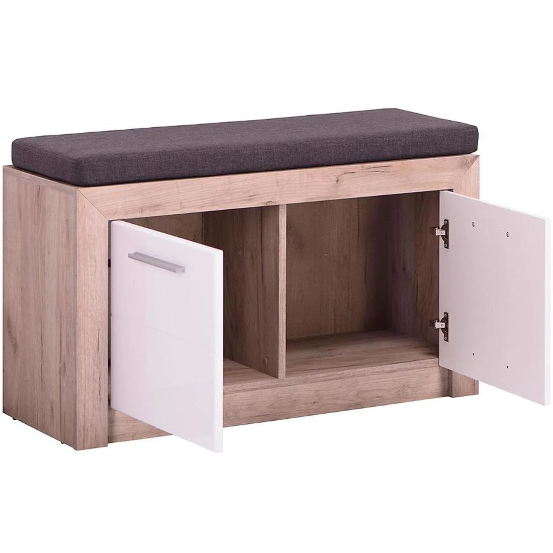 Astor klupa 93x55.5x35 cm hrast/beli sjaj