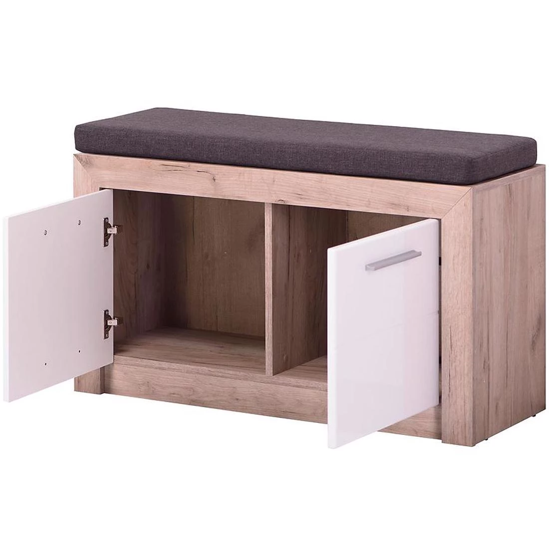 Astor klupa 93x55.5x35 cm hrast/beli sjaj