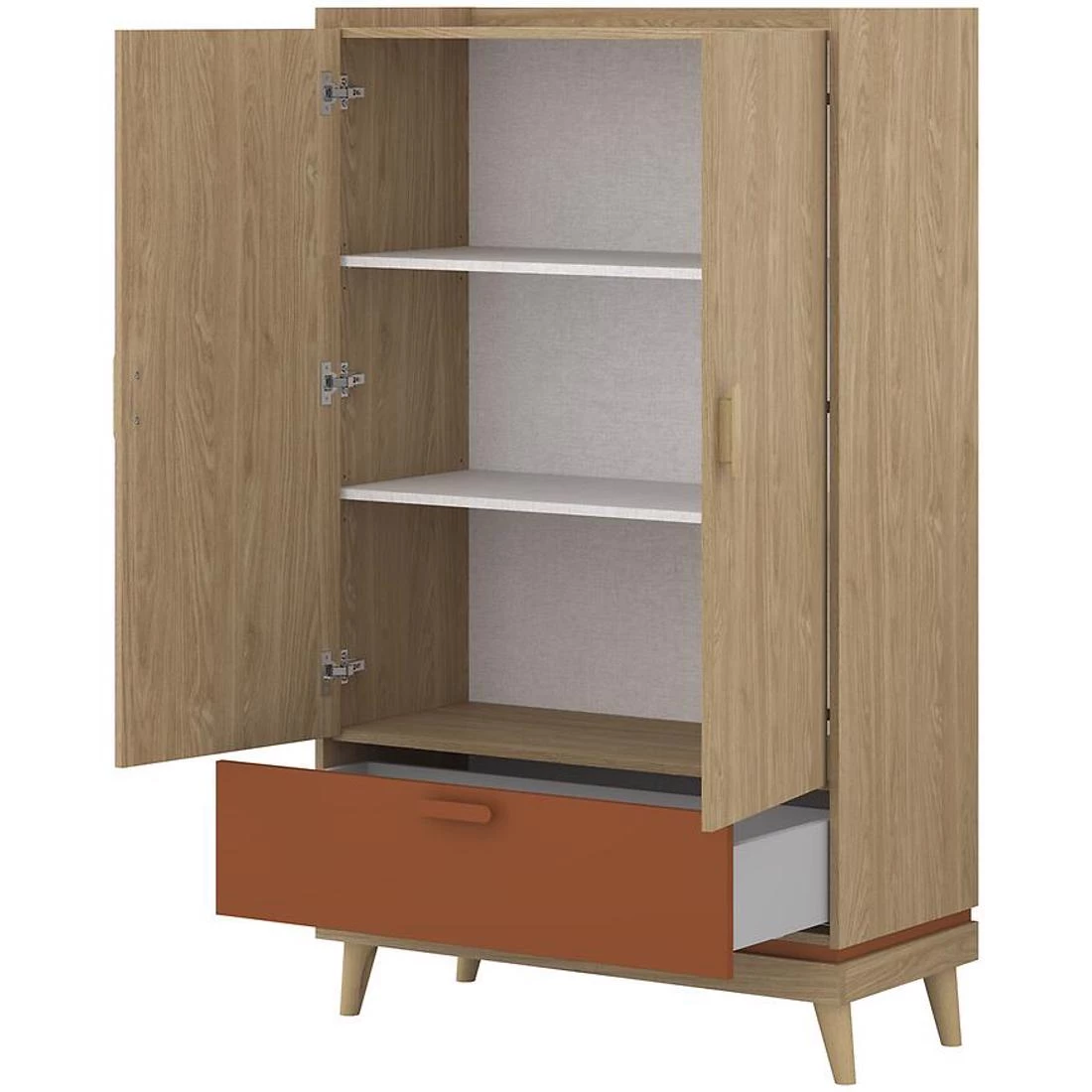 Sys Scandi ormar 90x40x150 cm hrast/cigla