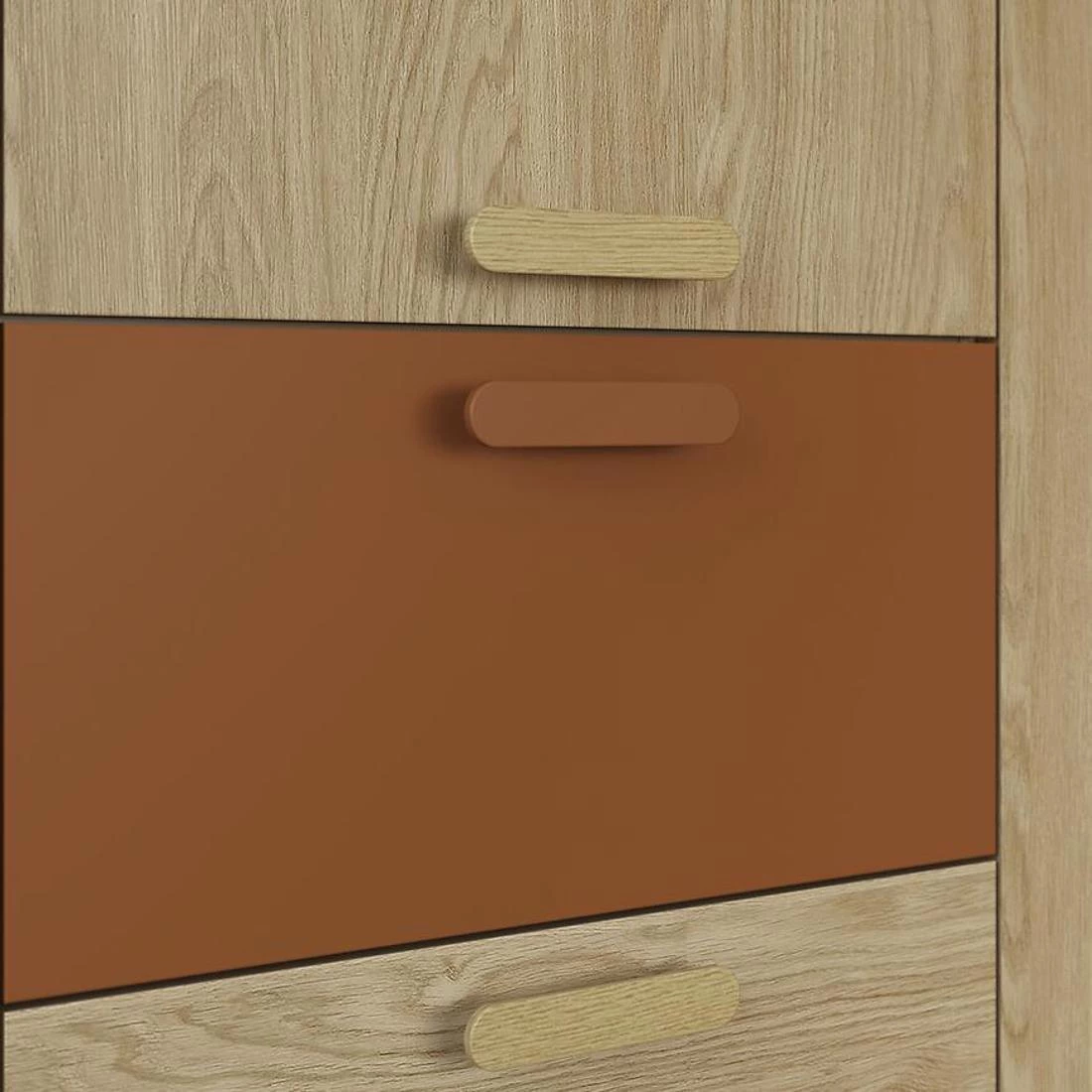 Sys Scandi ormar 190x57,4x214,5 cm hrast/cigla