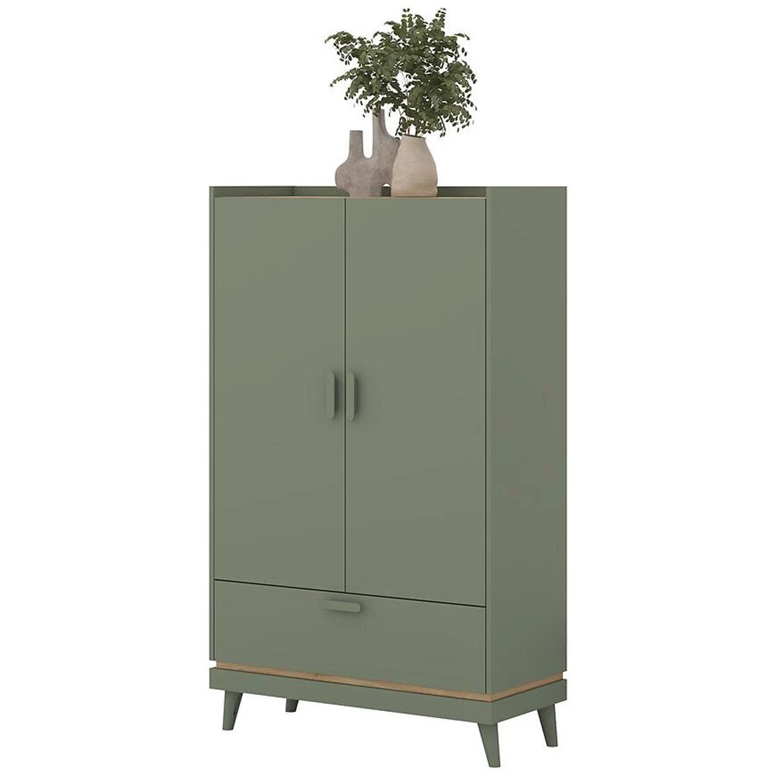 Sys Scandi ormar 90x40x150 cm hrast/zelena