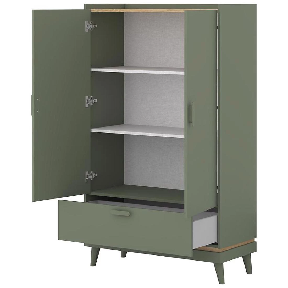 Sys Scandi ormar 90x40x150 cm hrast/zelena