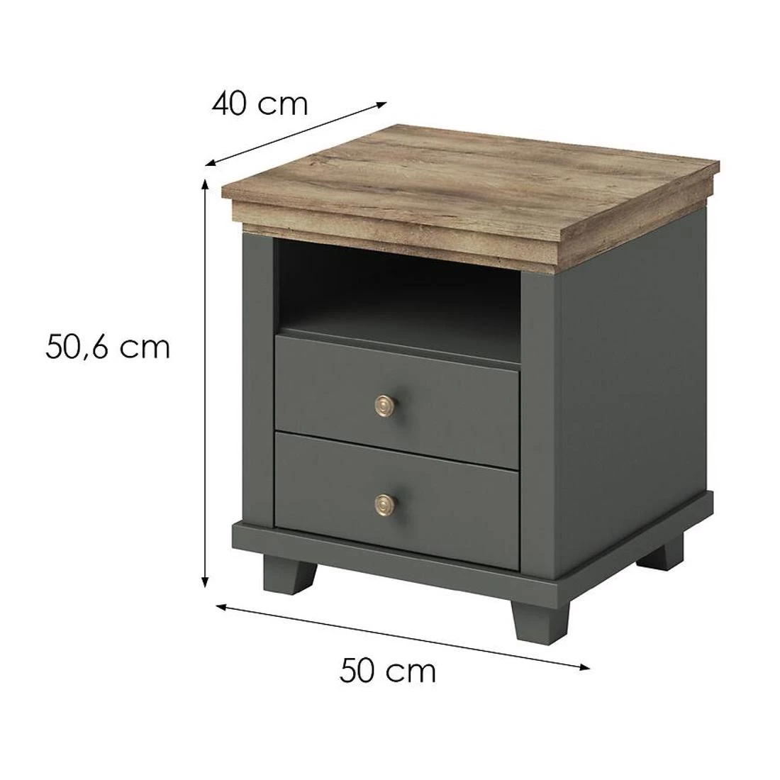 Evora nocni ormaric 52x42x54 cm zelena