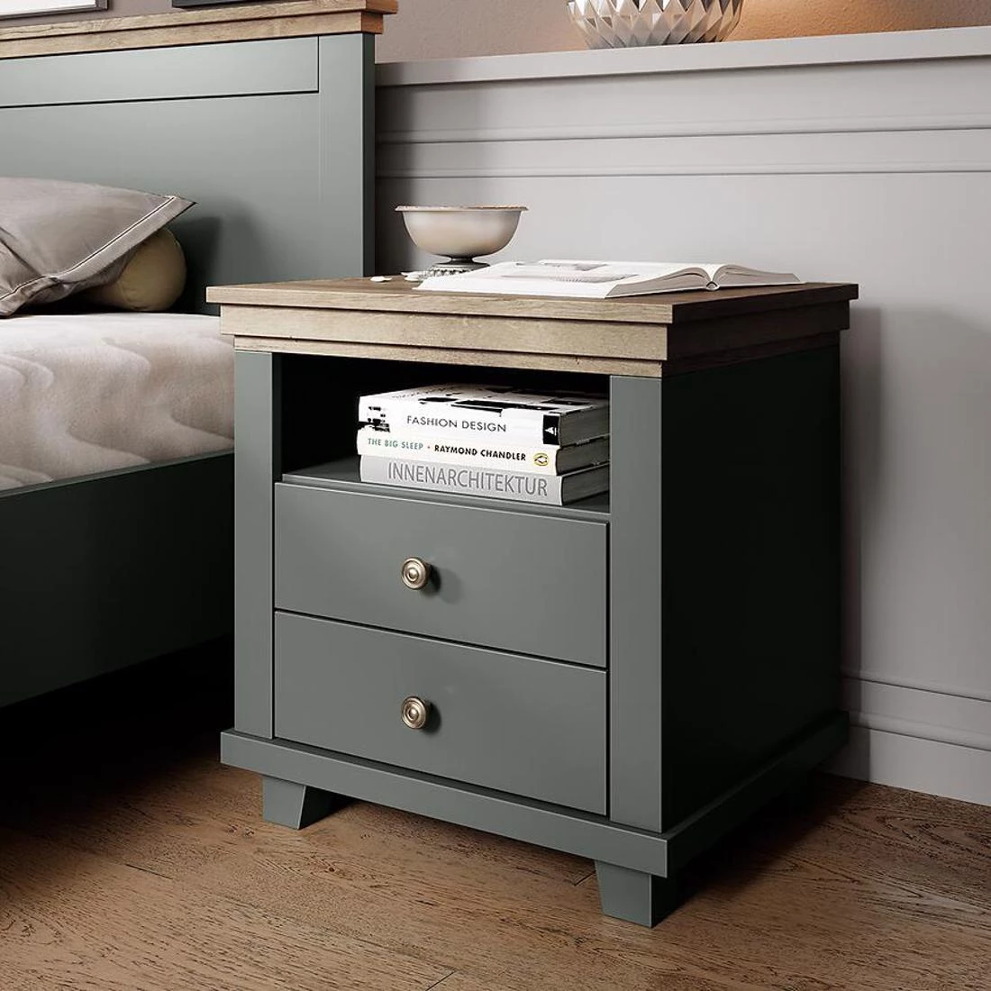 Evora nocni ormaric 52x42x54 cm zelena