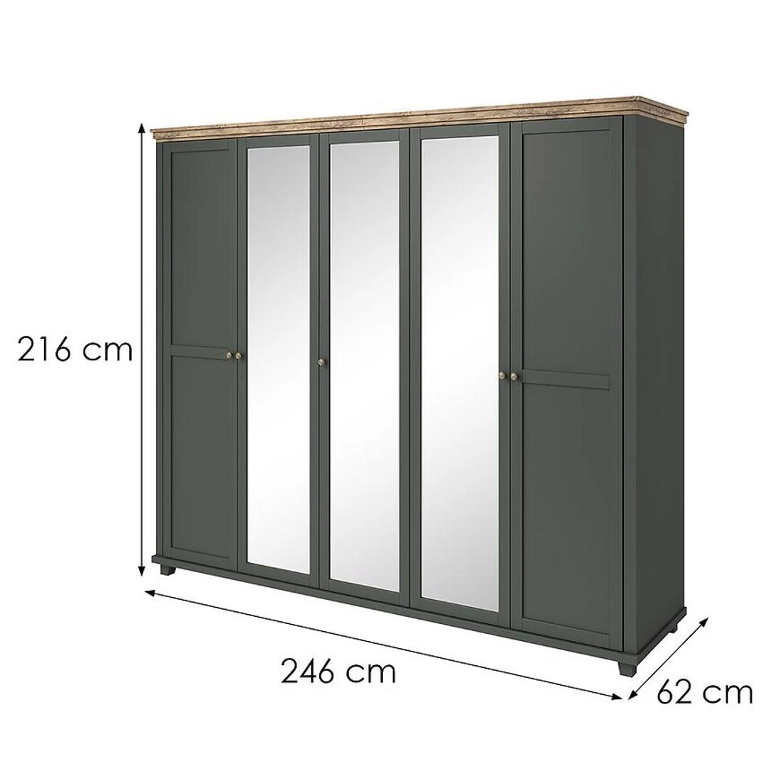 Evora ormar 246x62x216 cm siva