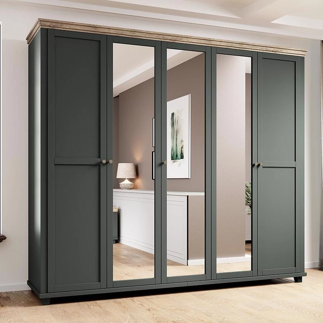 Evora ormar 246x62x216 cm siva