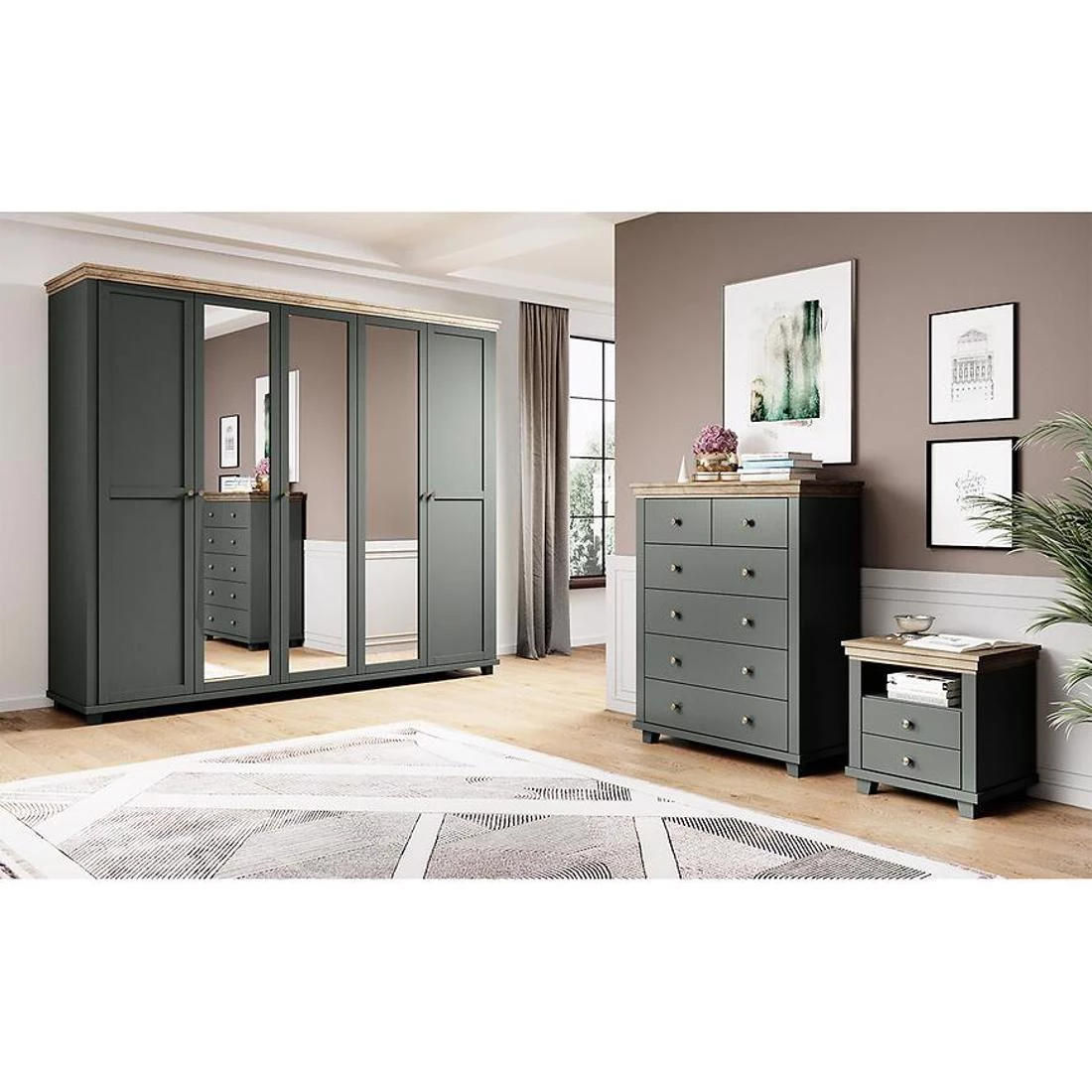 Evora ormar 246x62x216 cm siva