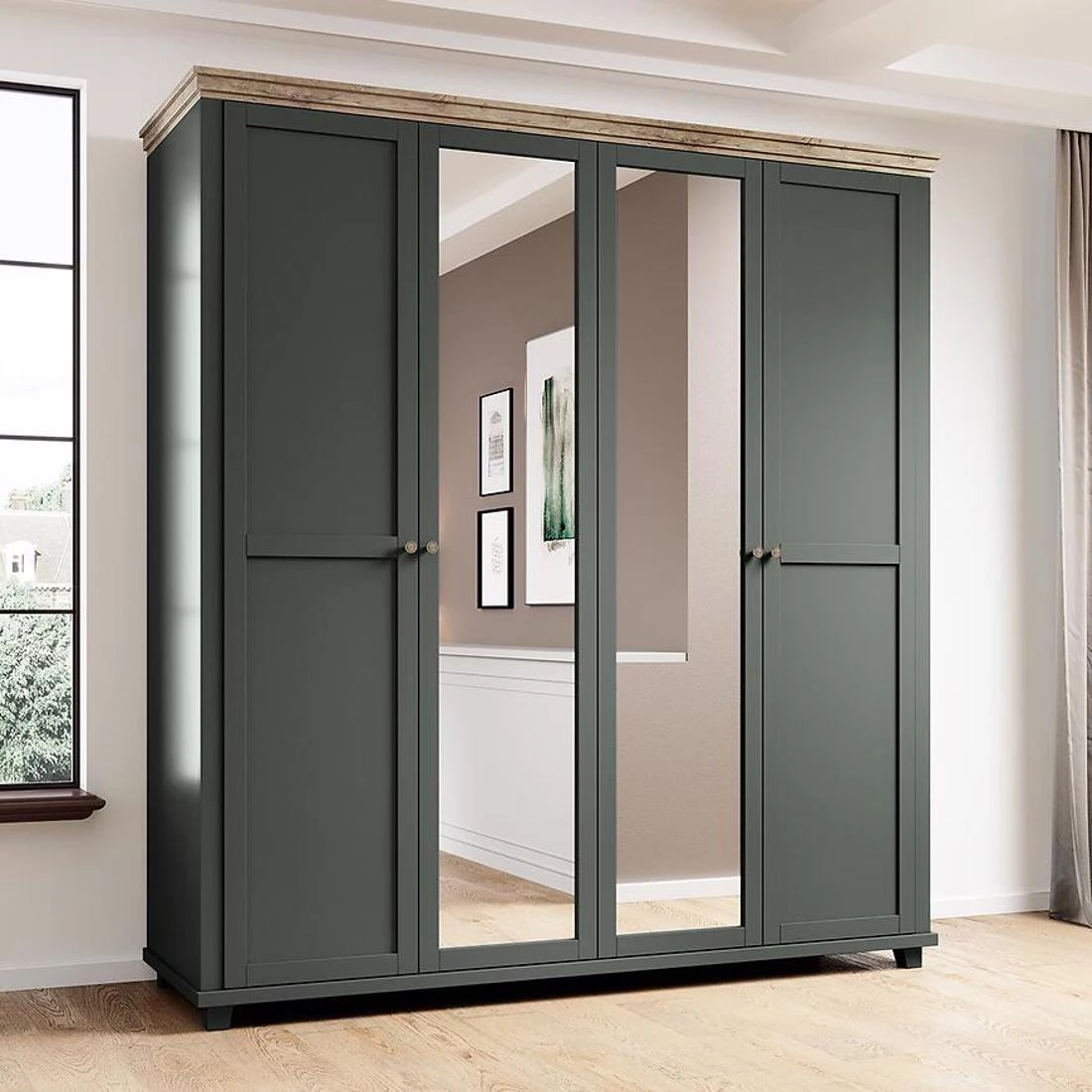 Evora ormar 200x62x216 cm siva